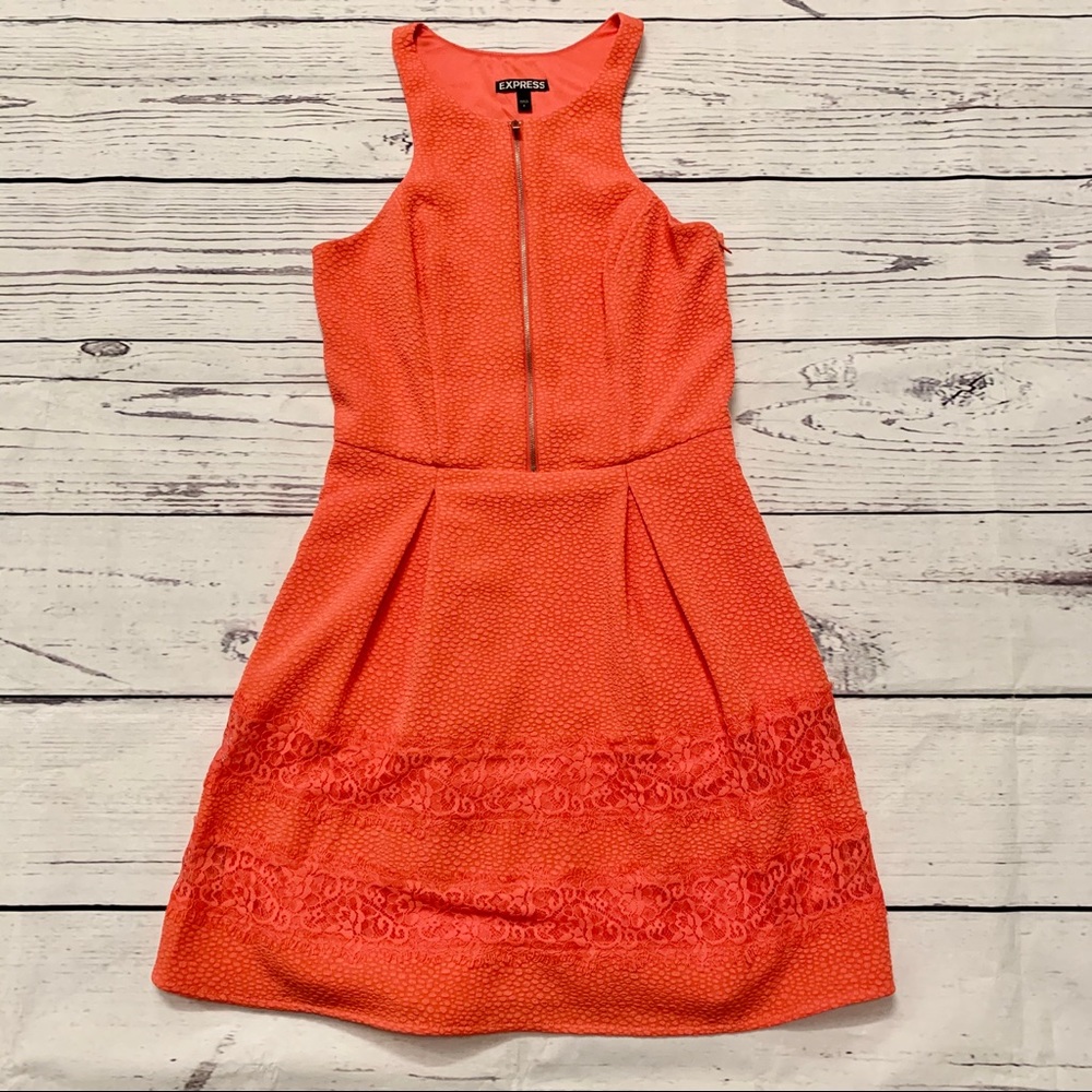 Express coral mini dress